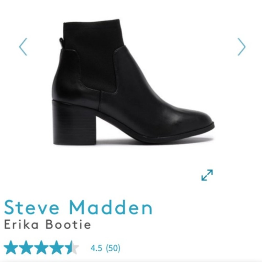 Size 11M Black Leather Steve Madden Boots Erika